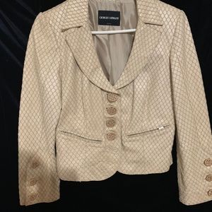 Giorgio Armani Textured Leather Jacket
